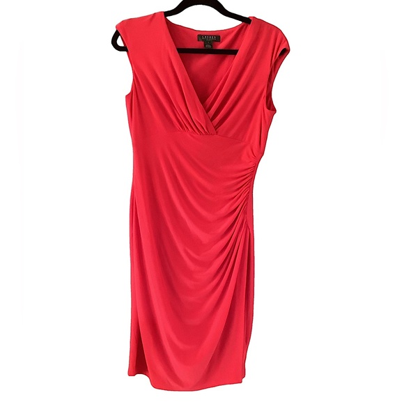 Ralph Lauren Dresses & Skirts - Ralph Lauren Pleated Red Jersey Dress Size 10